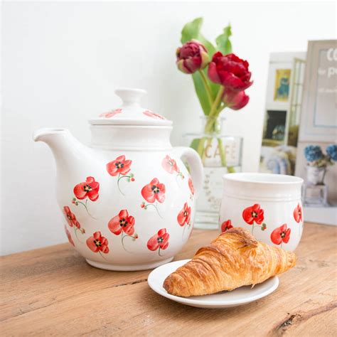 Handmade Poppy Tea Cup By Terry Pottery Notonthehighstreet Com