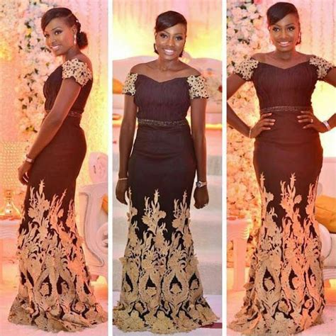 African Gold Appliques Evening Dress Long Nigerian Ankara Mermaid Evening Gowns 2017 Plus Size