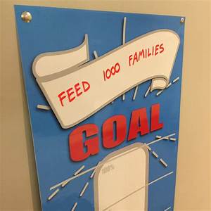 Buy Dry Erase Goal Setting Fundraising Thermometer Chart Blue Goal