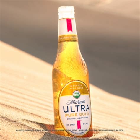 Michelob Ultra Pure Gold Organic Light Lager Beer Bottle 12 Fl Oz