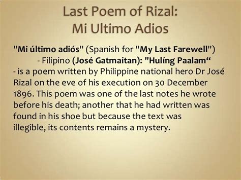 ️ Jose Rizal Poems In Spanish List Of Poems Of José Rizal 2019 02 24