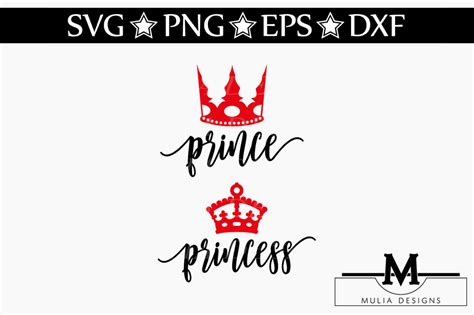 Prince And Princess Svg By Mulia Designs Thehungryjpeg