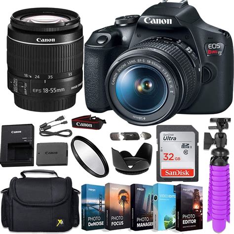 Canon Eos Rebel T7 Dslr Camera Bundle With Canon Ef S 18 55mm F35 56