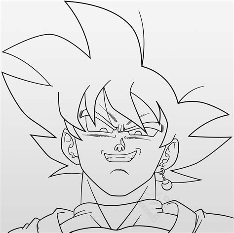Goku Black 2 Line Art By Aubreiprince On Deviantart