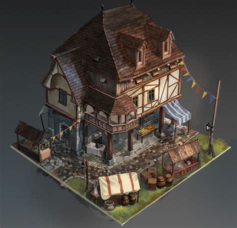 Old Works Kim Youngju Fantasy House Building Concept Medieval Houses