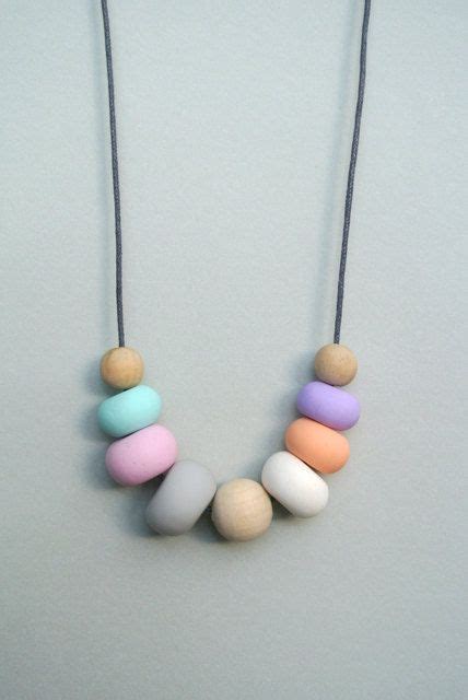 The Pastel Handmade Clay Bead Necklace By Tinytdesigns On Etsy