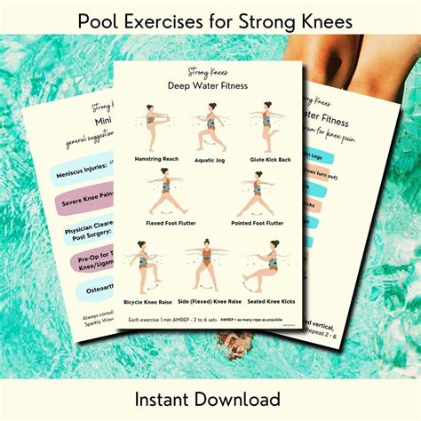 Water Aerobics Workout Pool Exercises For Knee Pain Relief Bodyweight