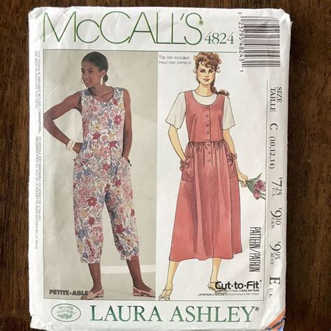 Mccalls 4824 Vintage Laura Ashley Dress Jumpsuit Sundress 10 12 14