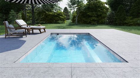 Built In Swim Spa Sesame Tilestone Pools One Piece Tiled Pools