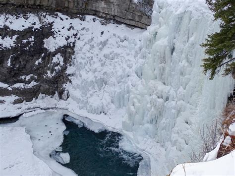 Crescent Falls Winter Hike Explore Nordegg And Abraham Lake