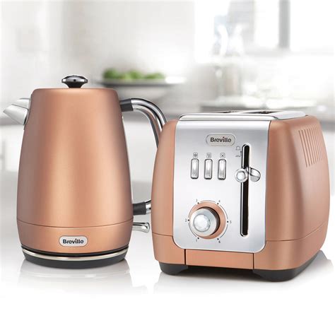Strata Luminere Jug Kettle and 2 Slice Toaster Set, Rose Gold | Breville