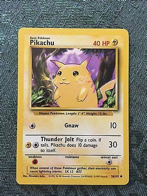 The pokémon trading card game is arguably one of the most fun and original card games of the last few decades. Very Rare Pikachu 58/102 Original Pokemon Card | eBay