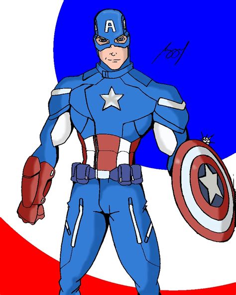 Images Of Drawing Captain America Cartoon Images