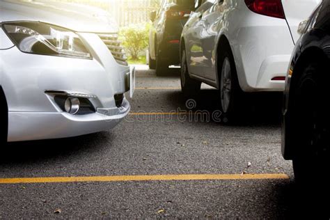Cars In Parking Lot Stock Photo Image Of Cars Automotive 129931026