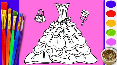 In this playlist coloring pages and books for kids and beginners you will find: Learn to Draw and Coloring RAINBOW BARBIE Dress Coloring ...