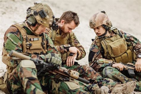 Us Army Soldiers During The Military Operation — Stock Photo
