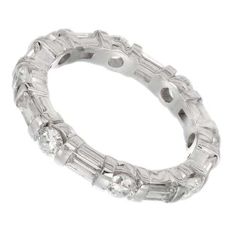 Zales Octillion Platinum Diamond Wedding Band Ring For Sale at 1stDibs