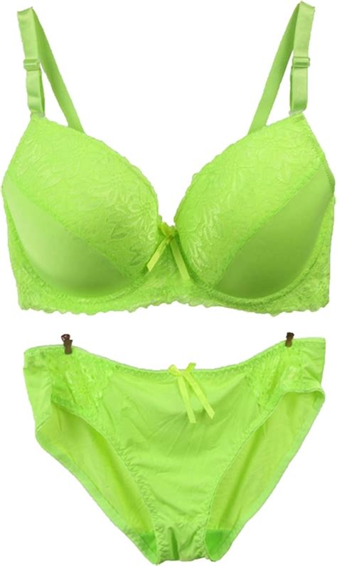 Jcnhxd De Cup Plus Size Bras And Panty Set For Women Push Up Bra Sexy Lace Lingerie Set Amazon