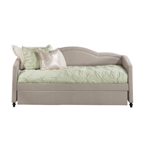 Hillsdale Jasmine Upholstered Daybed With Trundle In Dove Gray 1119dbtg