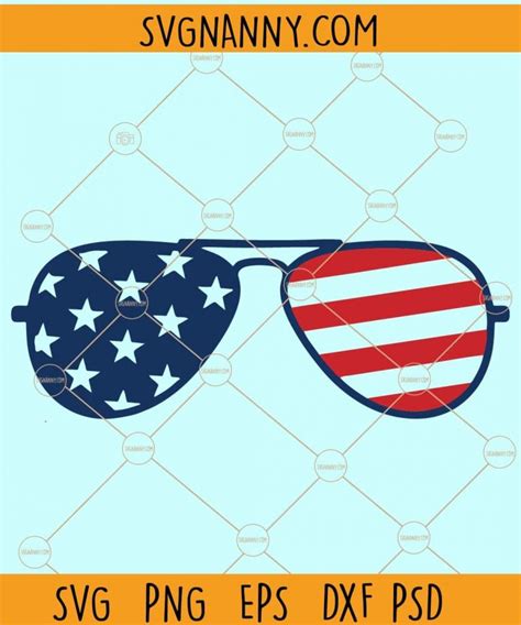 Patriotic Sunglasses Svg Merica Sunglasses Svg Fourth Of July Svg