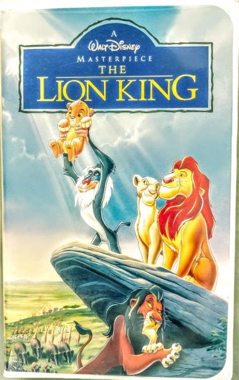 Vhs Lion King The Lion King Vhs Tape From Walt Disneys Masterpiece
