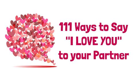 111 Ways To Say I Love You To Your Partner