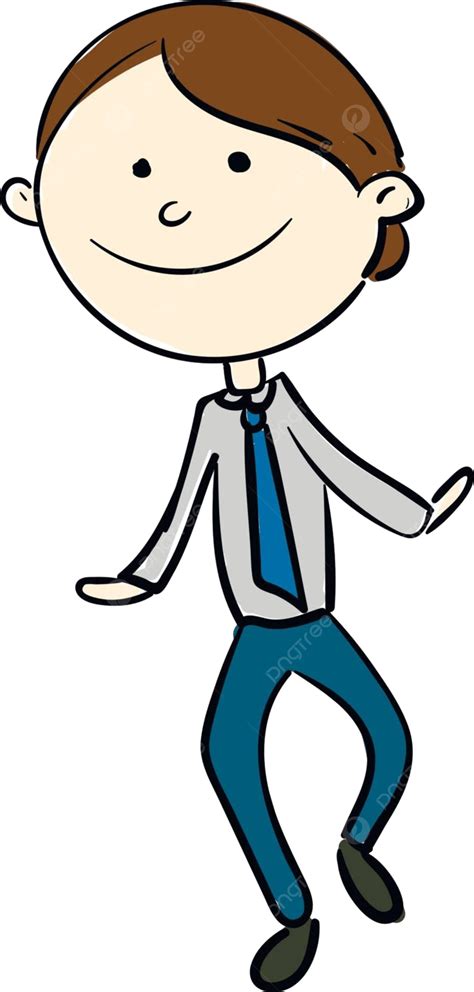Happy Businessman Vector Illustration Male Cartoon Manager Vector Male