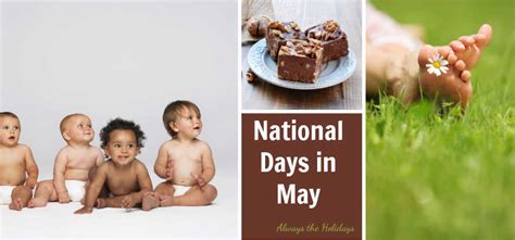 Calendar Of National Days In May Mothers Day Memorial Day And More