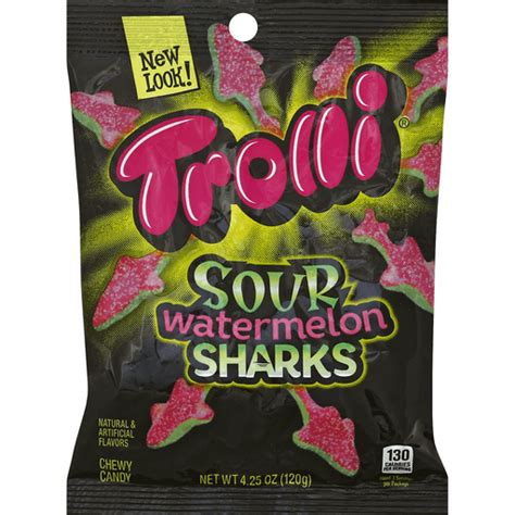 Trolli Candy Chewy Sour Watermelon Sharks Gummy Candy Foodtown
