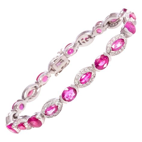 Charriol Flamme Blanche Pink Sapphire Diamond Bracelet At 1stdibs
