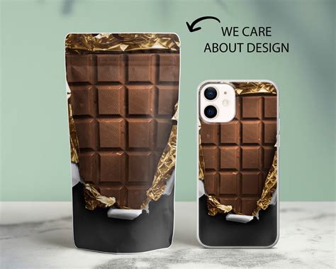 Cute Food Phone Case Chocolate Cover Fit For Iphone 12 Mini Etsy