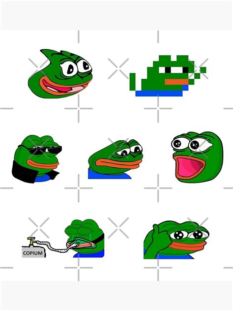 Rare Funny Pepe The Frog Emote Pack Poster For Sale By Sayedmossad