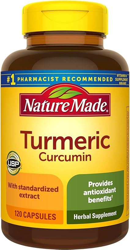 Nature Made Turmeric Curcumin 500 Mg Herbal Supplement For Antioxidant