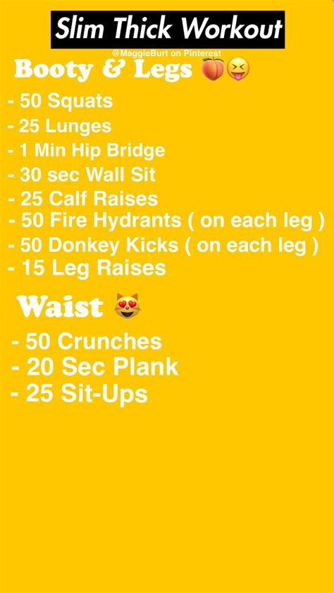 I Created A Slim Thick Workout Hope It Helps Slim Thick Workout
