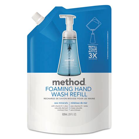 Method Foaming Hand Wash Refill Sea Minerals 28 Oz Pouch 6carton
