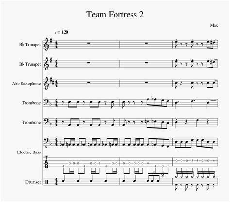 Team Fortress 2 Sheet Music Composed By Max 1 Of Lucky Chops Next To
