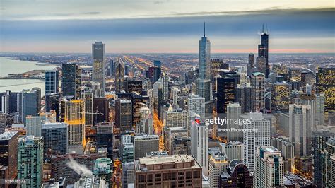 Helicopter crane in downtown chicago. Downtown Chicago Winter Skyline High-Res Stock Photo - Getty Images