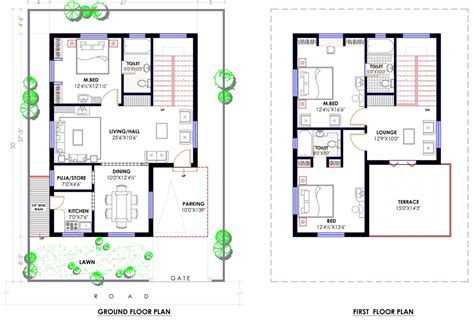 30x40 Floor Plans House