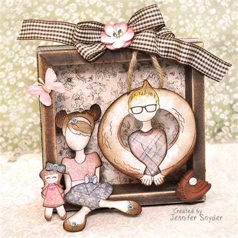 Best Friends - DIY Shadow Box Home Decor with Julie Nutting Doll Stamps