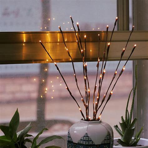 String lights decorating ideas have become an increasingly popular trend. Christmas LED Willow Branch Lamp Floral Lights 20 Bulb ...