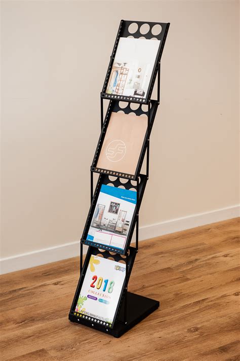 A4 Folding Exhibition Stand Literature Brochure Rack Show Display