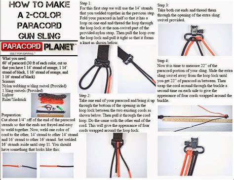 Well, now you don't have to use up both your hands in holding the weapon as you can use paracord to make a rifle sling. The Paracord Blog: DIY Gun Sling Instructions
