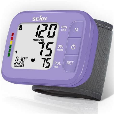 Sejoy Wrist Blood Pressure Monitor Digital Bp Monitor With Adjustable