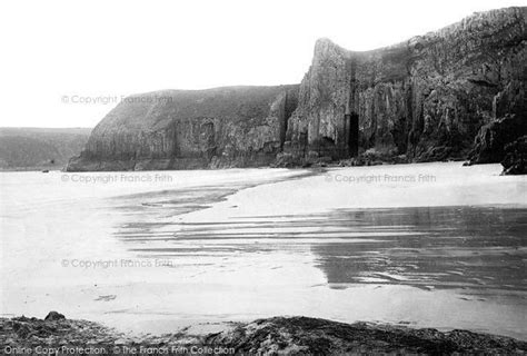 Lydstep Cliffs 1890 From Francis Frith Cliff Pembrokeshire Photo