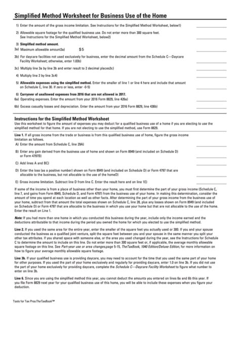My husband and i both receive monthly checks from this pension annuity. Simplified Method Worksheet For Business Use Of The Home ...