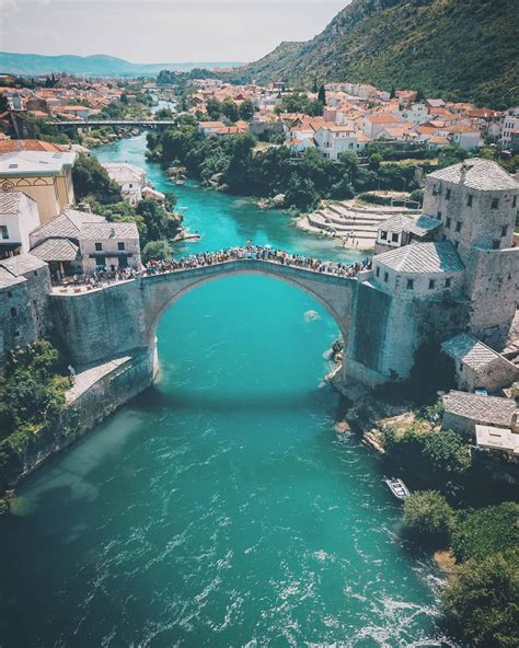 Stari Most Old Bridge Bosnia And Herzegovina Travel Tourist