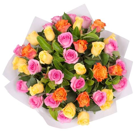 Rose Bouquet Of 40 Multi Colour Roses