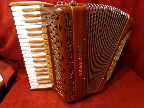 New Brandoni Piano Accordion Liberty 131w Wood Lmmm 37 120 Made In