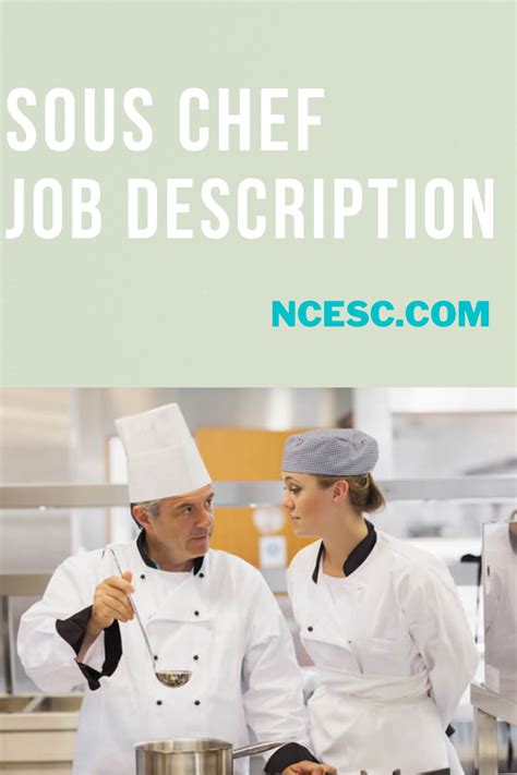 Sous Chef Job Description What Are The Main Duties Of A Sous Chef
