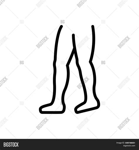 black line icon leg image and photo free trial bigstock